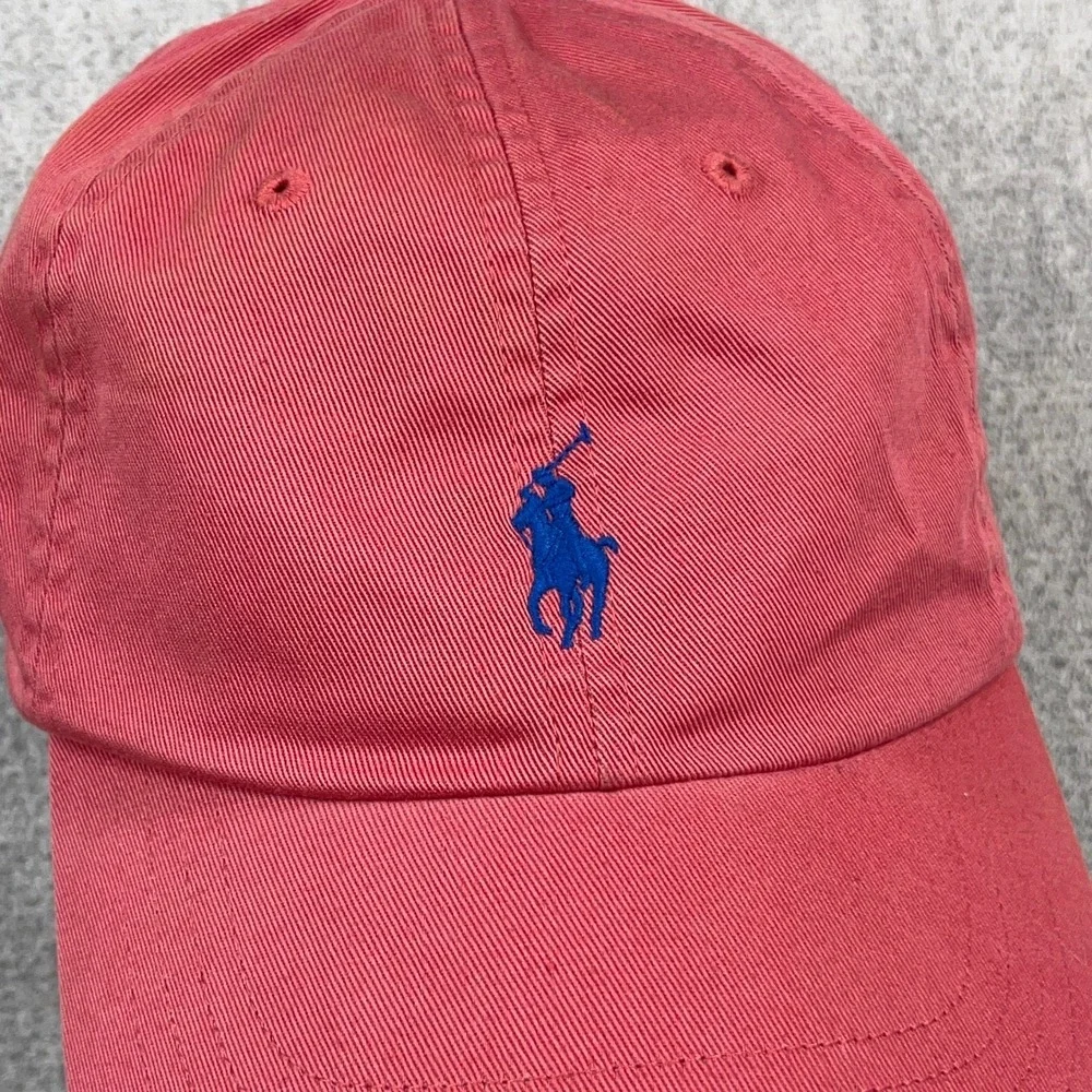 Polo Ralph Lauren Hat Cap Strap Back Pink Blue Pony PRL Dad Twill Adjustable *